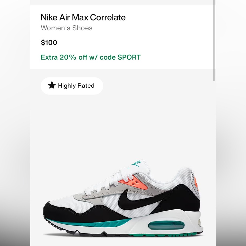 Nike Air Max Correlate Mango Women's Sneakers